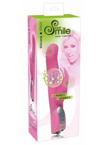 Vibrator Sweet Smile Pearl Bunny, Pink, 26 cm
